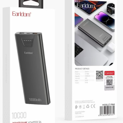 Safety Efficiency Power Bank USB 3 - 20000mAh - Portable charger - fast charging led lighting