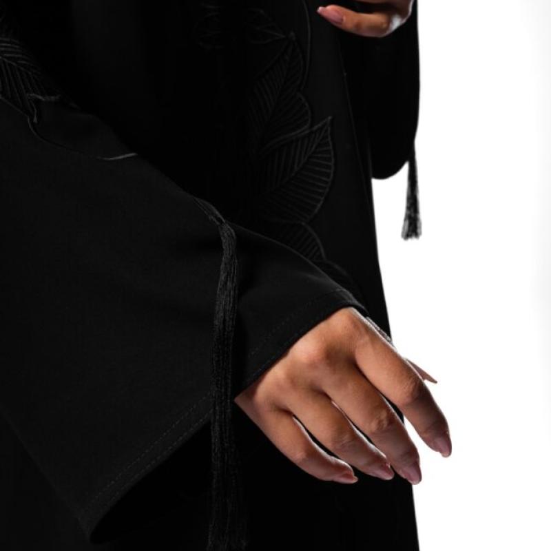 Embroidery, Open Abaya Fabric: Arab fabric
