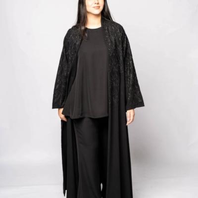 Abaya, Handwork Black khalada fabric