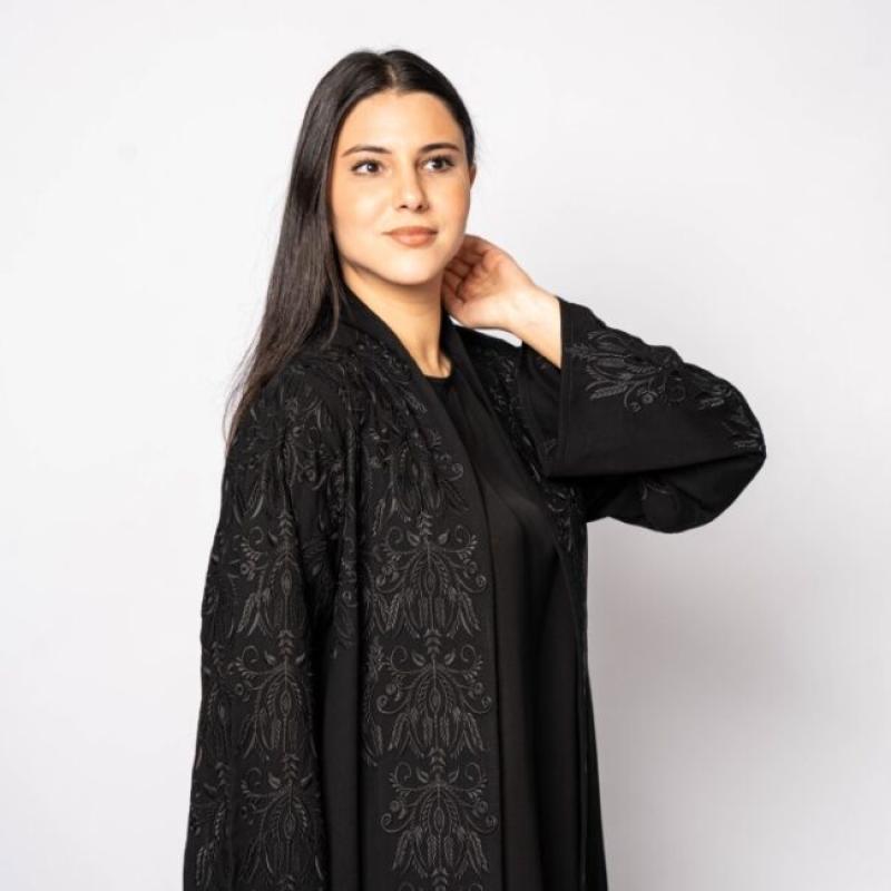 Abaya, Handwork Black khalada fabric