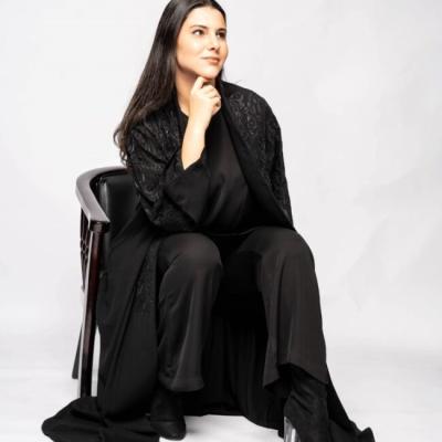 Abaya, Handwork Black khalada fabric