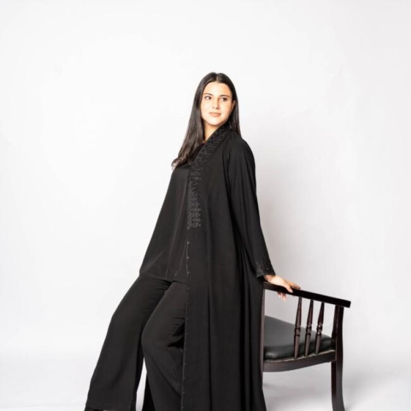 Abaya, Handwork Black behalf fabric