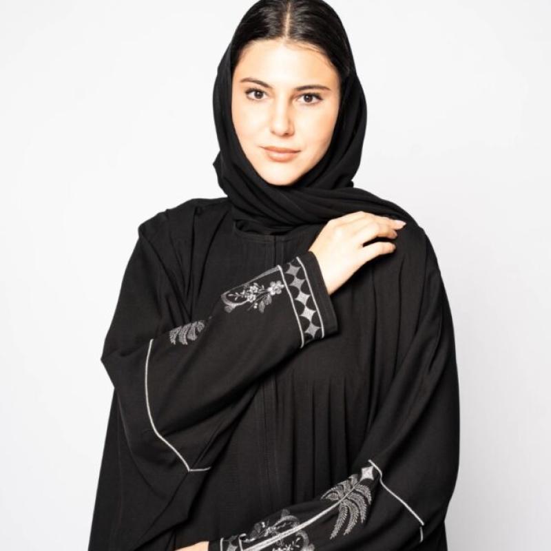 Abaya, Handwork Khalada black and white