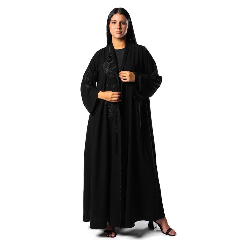 Embroidery, Open Abaya Fabric: Arab fabric